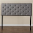 Baxton Studio Viviana Tufted Queen Panel Headboard in Gray