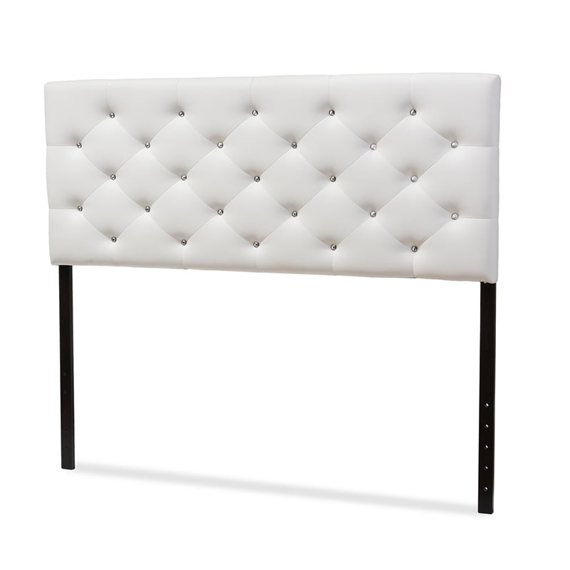 Baxton Studio Viviana Faux Leather Tufted Full Panel Headboard