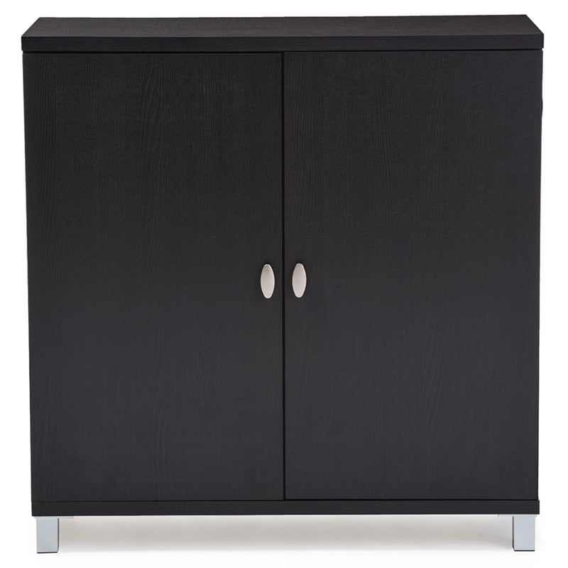 Baxton Studio Marcy Multipurpose Entryway Storage Cabinet in Brown