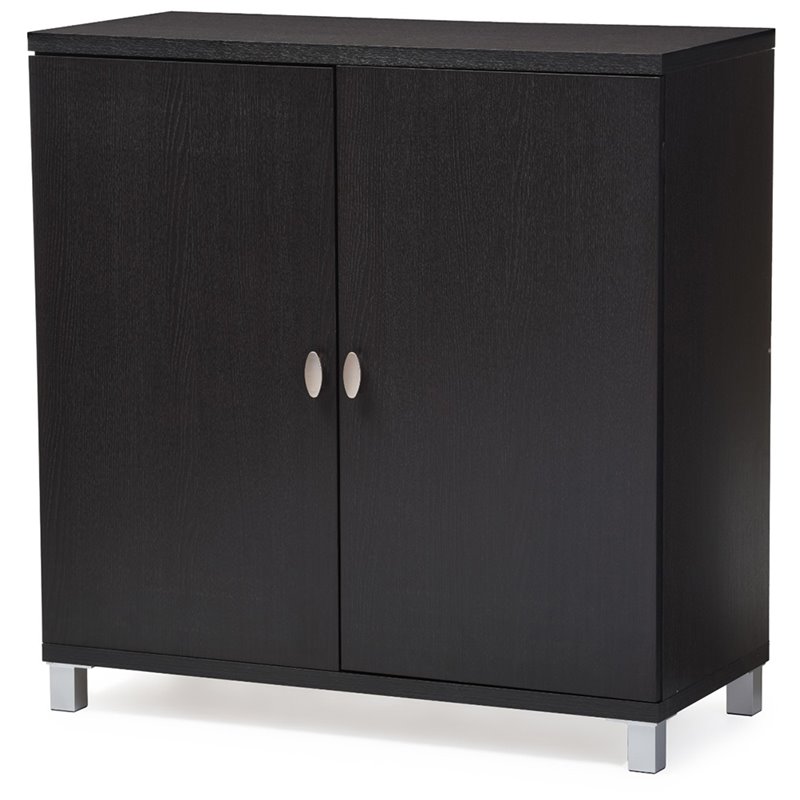 Baxton Studio Marcy Multipurpose Entryway Storage Cabinet in Brown