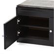 Baxton Studio Margaret Faux Leather Shoe Bench in Espresso