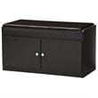 Baxton Studio Margaret Faux Leather Shoe Bench in Espresso
