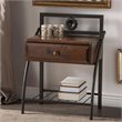 Baxton Studio Jevenci 1 Drawer Nightstand in Brown and Black