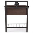Baxton Studio Jevenci 1 Drawer Nightstand in Brown and Black