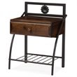Baxton Studio Jevenci 1 Drawer Nightstand in Brown and Black