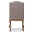 Baxton Studio Hudson Tufted Dining Side Chair in Natural Oak and Beige