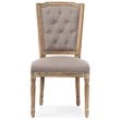 Baxton Studio Estelle Tufted Dining Side Chair in Oak and Beige