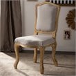 Baxton Studio Chateauneuf Dining Side Chair in Oak and Beige