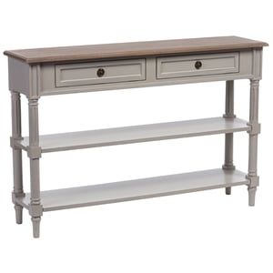 Baxton Studio Edouard 47&quot Console Table in Weathered Oak and Gray