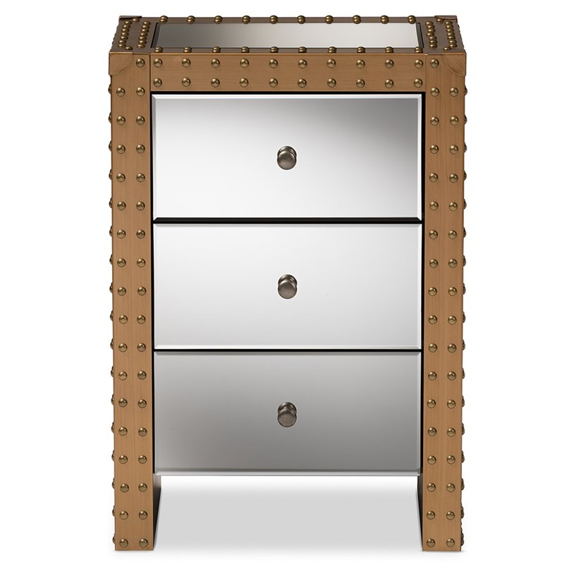 Baxton Studio Azura Hollywood Regency Glamour Style End Table