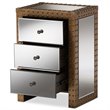 Baxton Studio Azura Hollywood Regency Glamour Style End Table