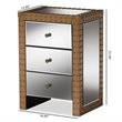 Baxton Studio Azura Hollywood Regency Glamour Style End Table