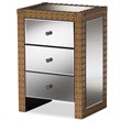 Baxton Studio Azura Hollywood Regency Glamour Style End Table