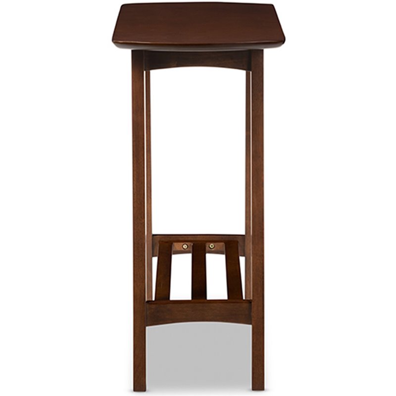 Baxton Studio Sacramento Console Table in Dark Walnut