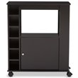 Baxton Studio Ontario Mobile Home Bar Cabinet in Dark Brown