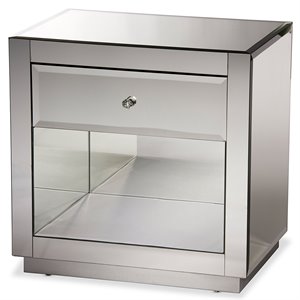 Baxton Studio Rochadh 1-drawer and 1-shelf End Table and End Table