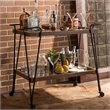 Baxton Studio Jessica Serving Bar Cart in Antique Black