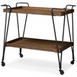 Baxton Studio Jessica Serving Bar Cart in Antique Black