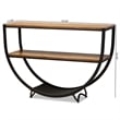 Baxton Studio Blakes Console Table in Antique Black and Brown