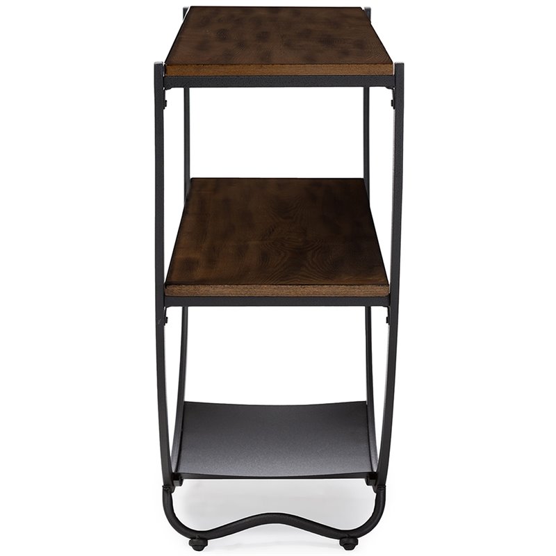 Baxton Studio Blakes Console Table in Antique Black and Brown