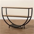 Baxton Studio Blakes Console Table in Antique Black and Brown