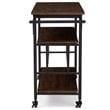 Baxton Studio Bradford Bar Cart in Antique Black and Brown