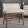 Baxton Studio Gradisca Upholstered Bar Bench in Beige