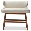 Baxton Studio Gradisca Upholstered Bar Bench in Beige