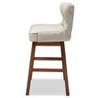Baxton Studio Gradisca Upholstered Bar Bench in Beige