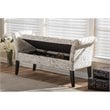 Baxton Studio Avignon Tufted Storage Bench in Beige