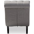 Baxton Studio Layla Tufted Chaise Lounge in Gray and Black