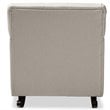 Baxton Studio Bethany Tufted Rocker in Light Beige and Dark Espresso