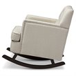 Baxton Studio Bethany Tufted Rocker in Light Beige and Dark Espresso