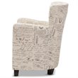 Baxton Studio Benson Accent Chair and Ottoman Set in Off White