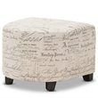 Baxton Studio Benson Accent Chair and Ottoman Set in Off White