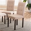 Baxton Studio Andrew Tufted Dining Side Chair in Beige (Set of 4)