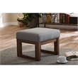 Baxton Studio Yashiya Upholstered Rocker and Ottoman in Gray