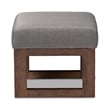 Baxton Studio Yashiya Upholstered Rocker and Ottoman in Gray