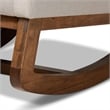 Baxton Studio Yashiya Upholstered Rocker and Ottoman in Beige