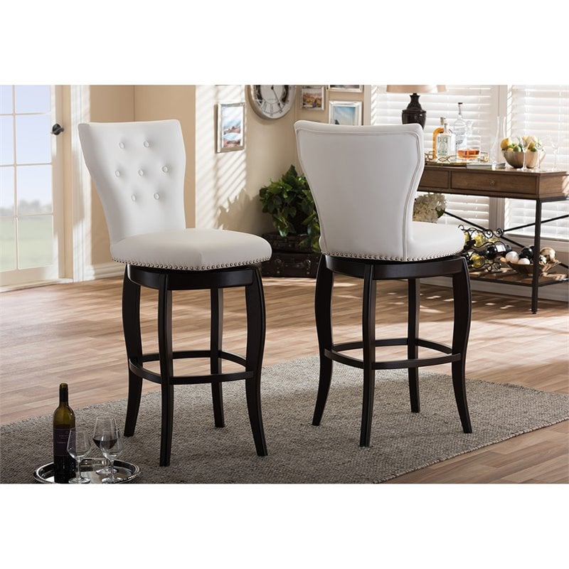 Baxton studio discount swivel bar stool