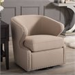 Baxton Studio Finley Swivel Accent Chair in Beige