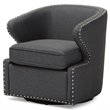 Baxton Studio Finley Swivel Accent Chair in Gray