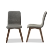 Baxton Studio Sugar Dining Side Chair in Dark Gray (Set of 2)