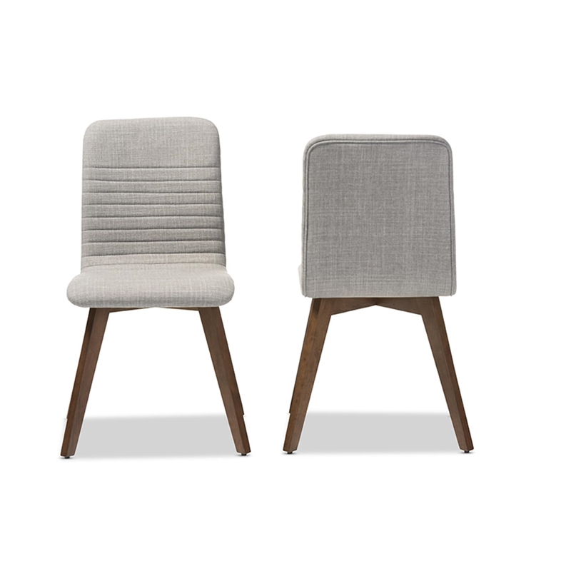 Baxton Studio Sugar Dining Side Chair in Dark Gray (Set of 2)