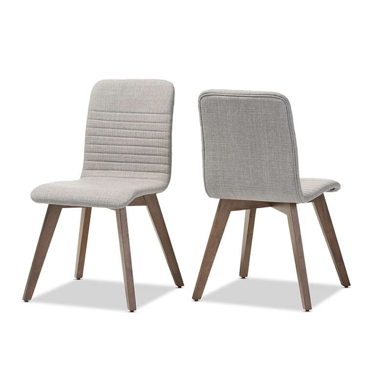 Baxton Studio Sugar Dining Side Chair in Dark Gray (Set of 2)