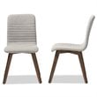 Baxton Studio Sugar Dining Side Chair in Light Gray (Set of 2)
