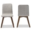 Baxton Studio Sugar Dining Side Chair in Light Gray (Set of 2)