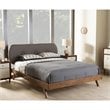 Baxton Studio Penelope Tufted King Platform Bed in Gray
