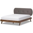 Baxton Studio Penelope Tufted King Platform Bed in Gray