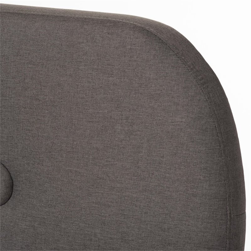 Baxton Studio Penelope Tufted King Platform Bed in Gray